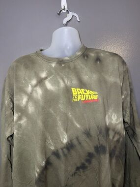 Back To The Future Shirt Mens XL Green Tie Dye Great Scott Long Sleeve Tee